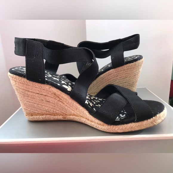 Cloudwalkers rosalee black espadrille wedge sandal - Picture 7 of 12